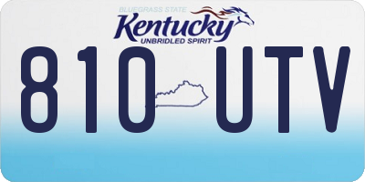 KY license plate 810UTV
