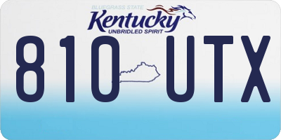 KY license plate 810UTX