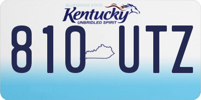KY license plate 810UTZ