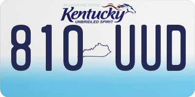 KY license plate 810UUD