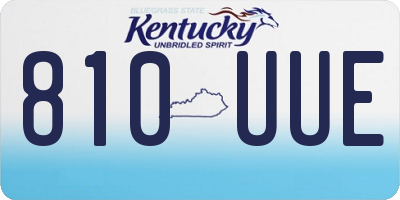 KY license plate 810UUE