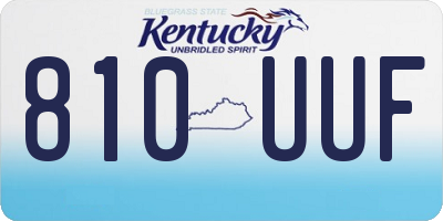 KY license plate 810UUF