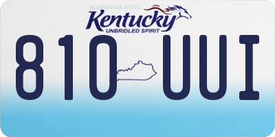 KY license plate 810UUI