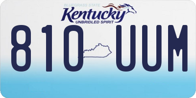 KY license plate 810UUM