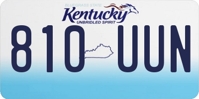 KY license plate 810UUN