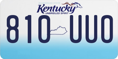 KY license plate 810UUO