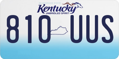 KY license plate 810UUS