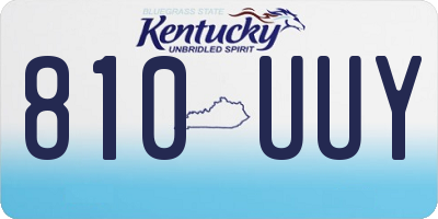 KY license plate 810UUY
