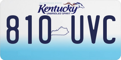 KY license plate 810UVC