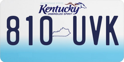 KY license plate 810UVK