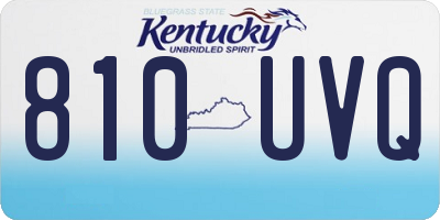 KY license plate 810UVQ
