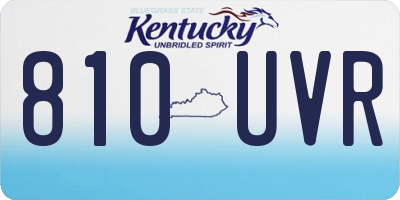 KY license plate 810UVR