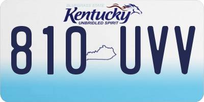 KY license plate 810UVV