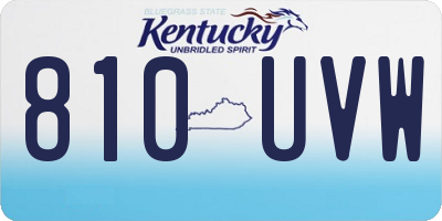 KY license plate 810UVW