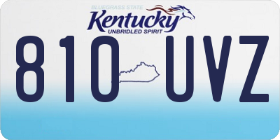 KY license plate 810UVZ