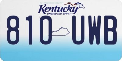 KY license plate 810UWB
