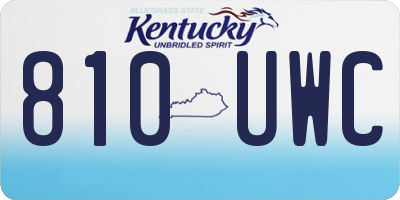 KY license plate 810UWC