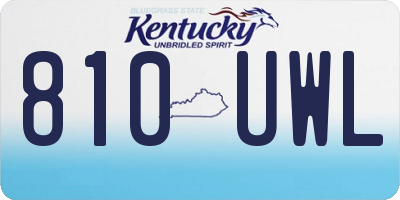KY license plate 810UWL