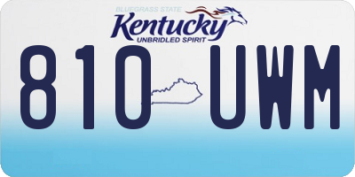 KY license plate 810UWM