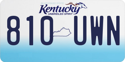 KY license plate 810UWN