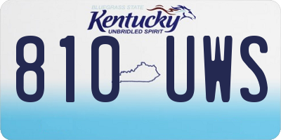 KY license plate 810UWS