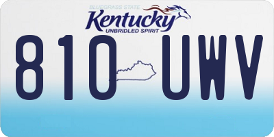 KY license plate 810UWV