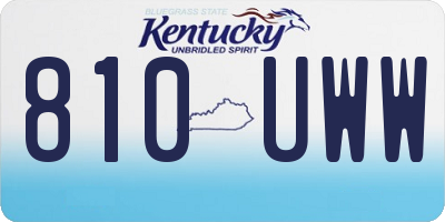 KY license plate 810UWW