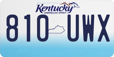 KY license plate 810UWX