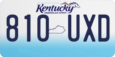 KY license plate 810UXD