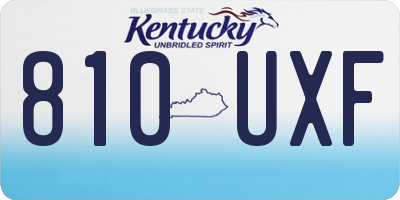 KY license plate 810UXF