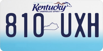 KY license plate 810UXH