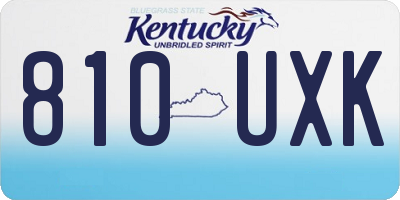 KY license plate 810UXK