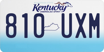 KY license plate 810UXM