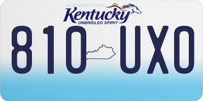 KY license plate 810UXO