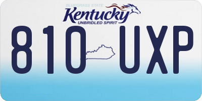 KY license plate 810UXP