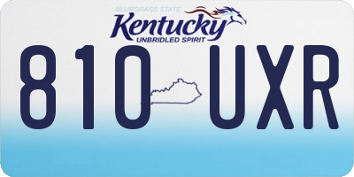 KY license plate 810UXR