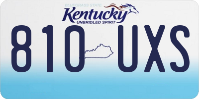 KY license plate 810UXS