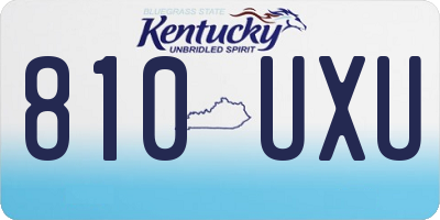 KY license plate 810UXU