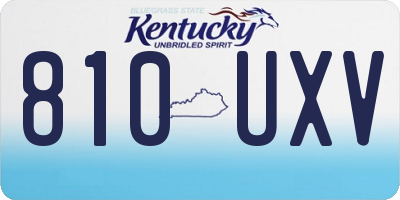 KY license plate 810UXV