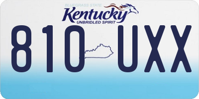 KY license plate 810UXX