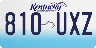 KY license plate 810UXZ