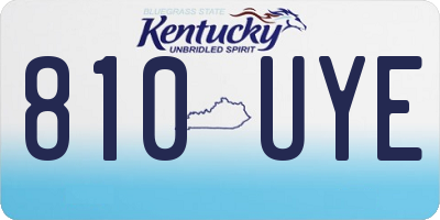 KY license plate 810UYE