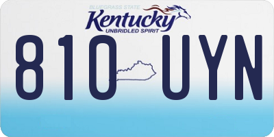 KY license plate 810UYN