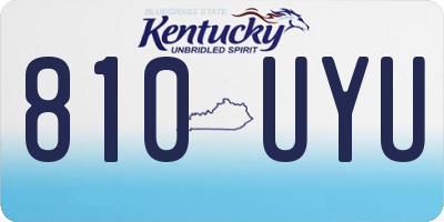 KY license plate 810UYU