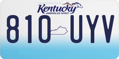 KY license plate 810UYV