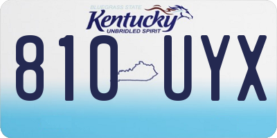 KY license plate 810UYX