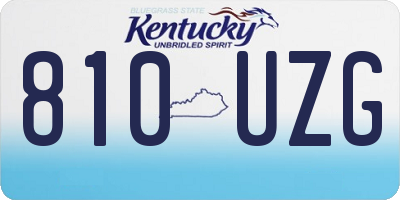 KY license plate 810UZG
