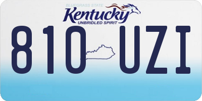 KY license plate 810UZI