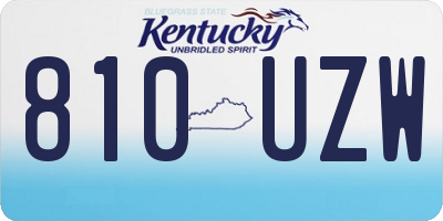 KY license plate 810UZW