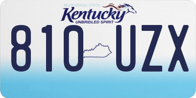 KY license plate 810UZX